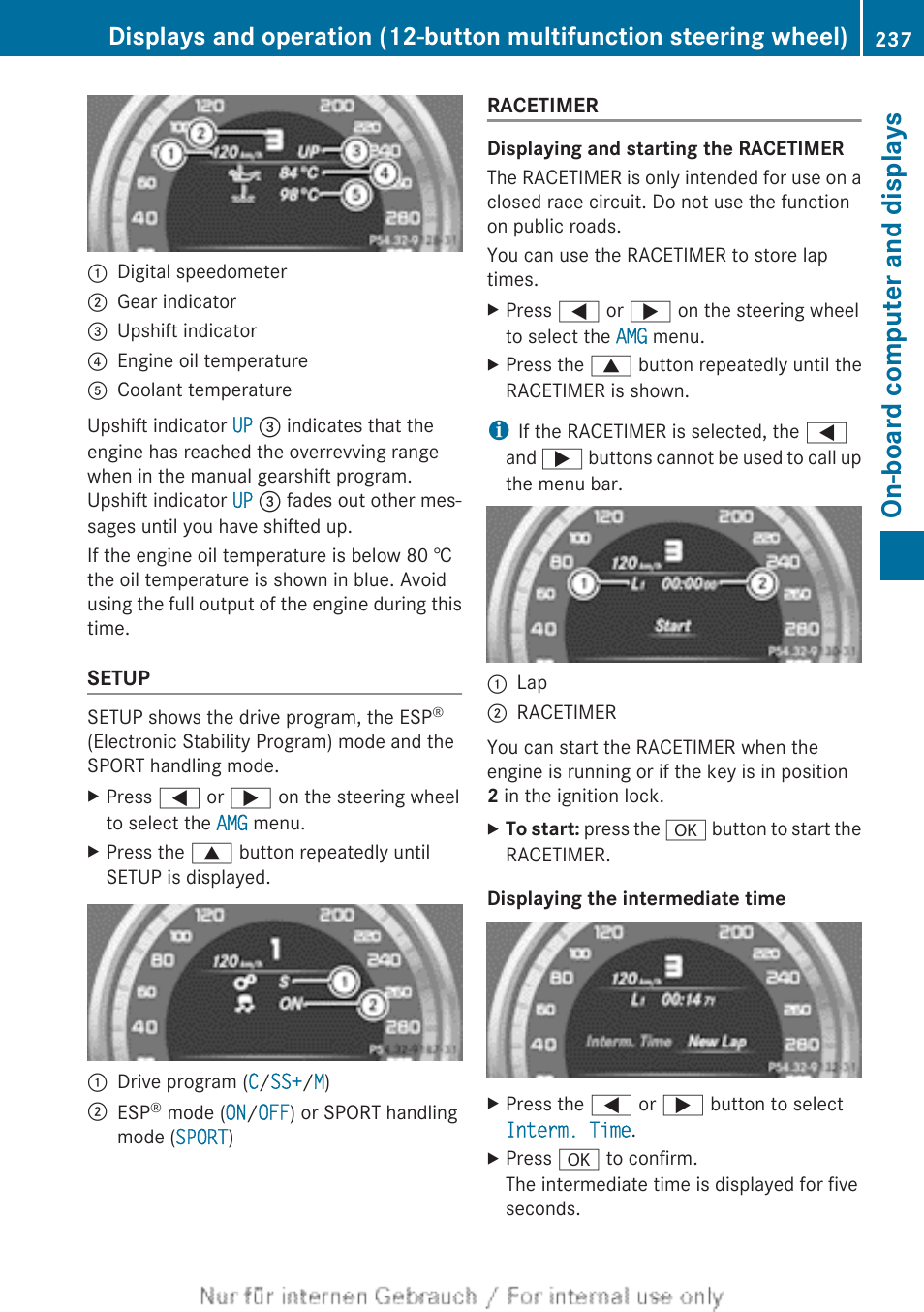 On-board computer and displays | Mercedes-Benz 2013 C Class Coupe User Manual | Page 239 / 388