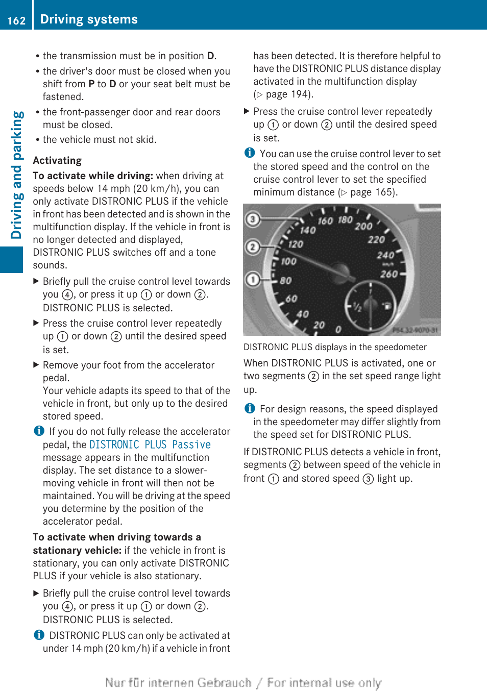 Driving and parking, Driving systems | Mercedes-Benz 2012 B Class User Manual | Page 164 / 340