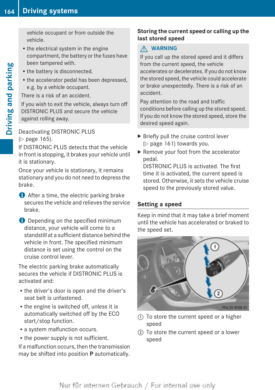 Driving and parking, Driving systems | Mercedes-Benz 2012 B Class User Manual | Page 166 / 340