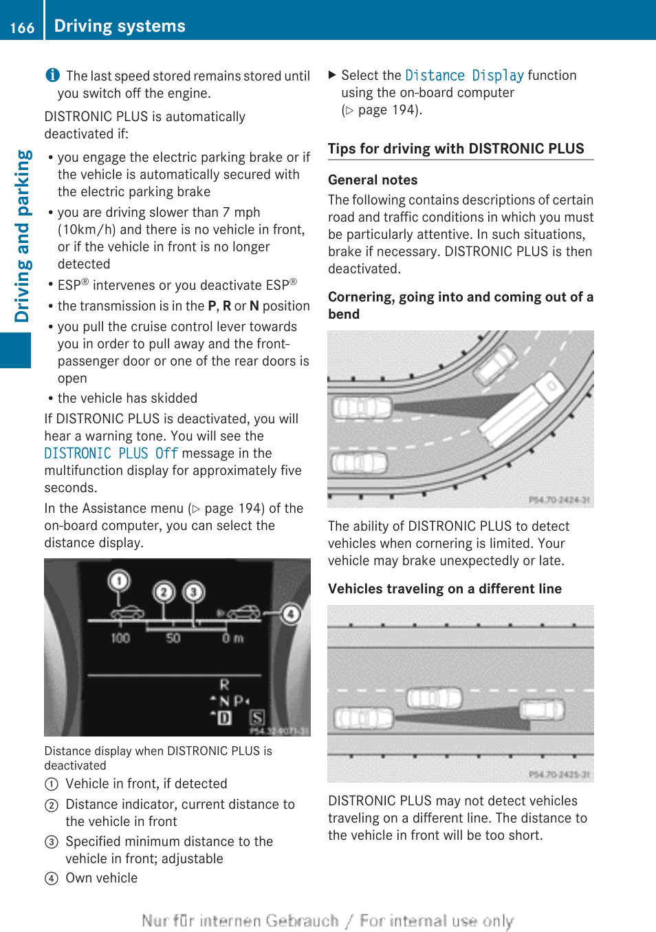 Driving and parking, Driving systems | Mercedes-Benz 2012 B Class User Manual | Page 168 / 340