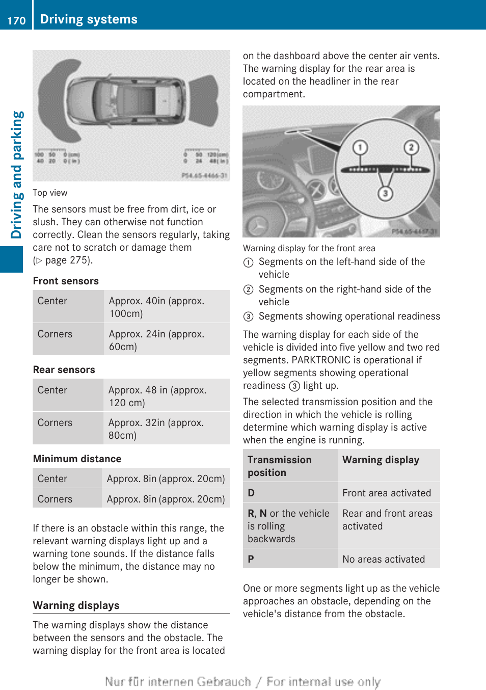 Driving and parking, Driving systems | Mercedes-Benz 2012 B Class User Manual | Page 172 / 340