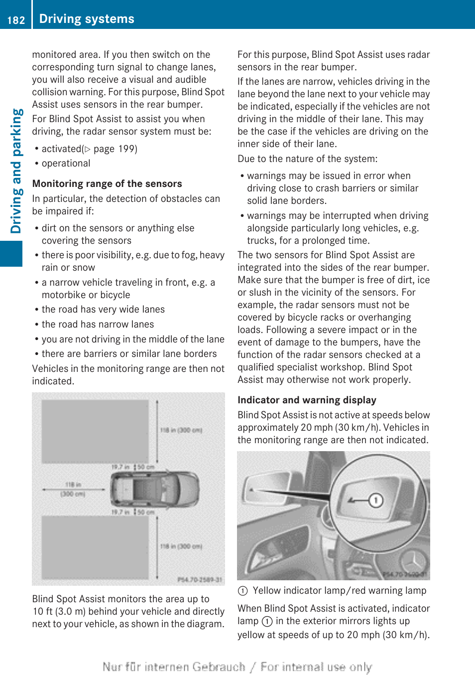 Driving and parking, Driving systems | Mercedes-Benz 2012 B Class User Manual | Page 184 / 340