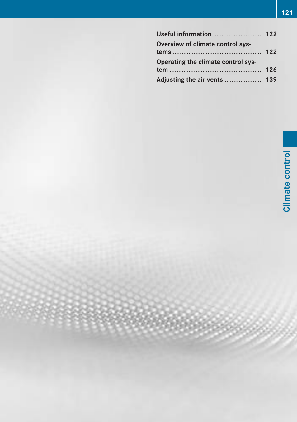 Climate control | Mercedes-Benz 2012 A Class User Manual | Page 123 / 356