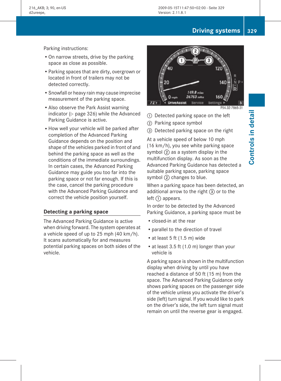 Controls in detail, Driving systems | Mercedes-Benz 2010 CL Class User Manual | Page 331 / 500