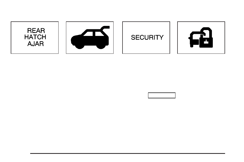 Rear hatch ajar warning message, Pass-key® iii security message, Rear hatch ajar warning message -58 pass-key | Iii security message -58, Pass-key, Iii security message | Oldsmobile 2004 Silhouette User Manual | Page 214 / 462