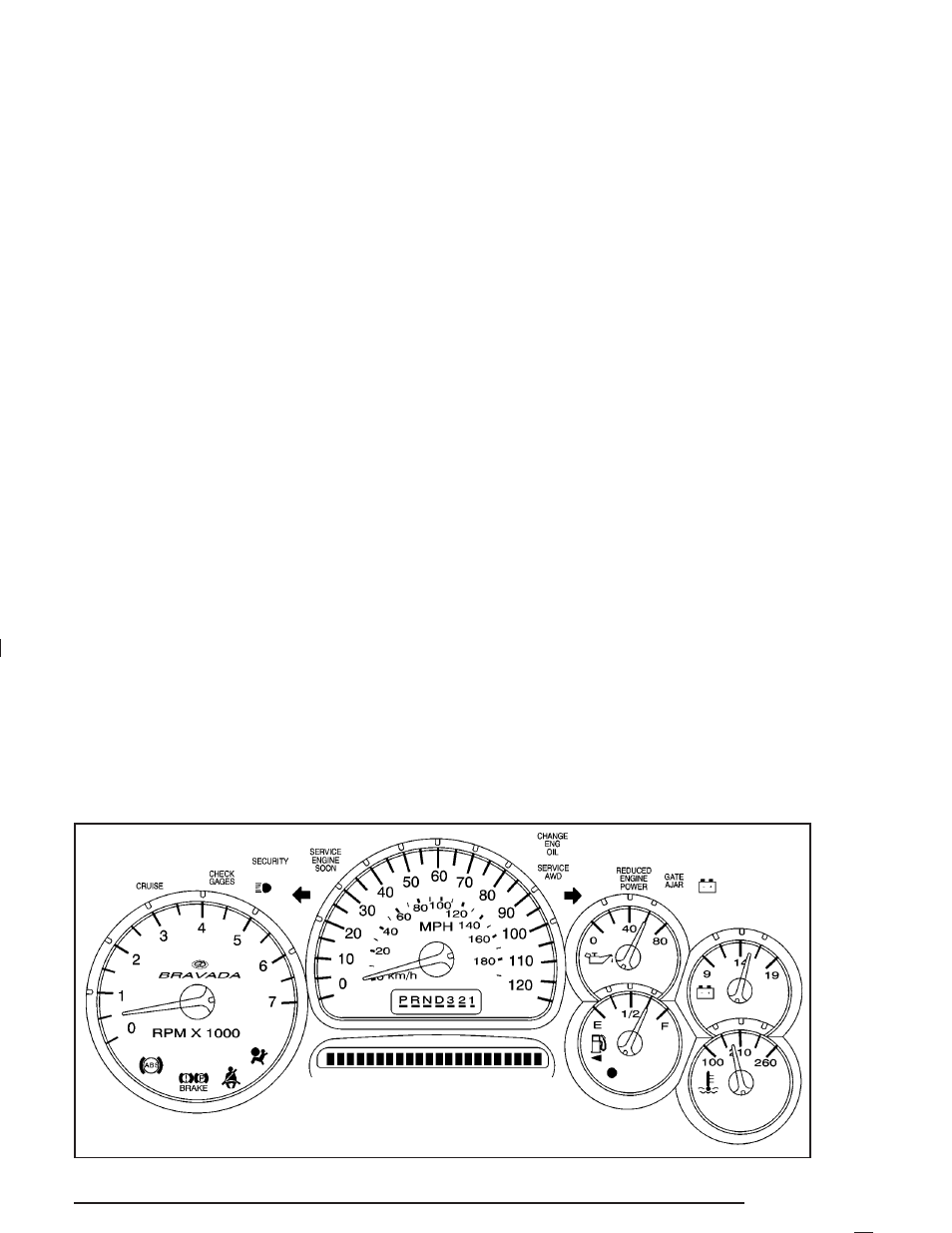 Instrument panel cluster, Instrument panel cluster -29, Instrument panel | Cluster | Oldsmobile 2004 Bravada User Manual | Page 135 / 420