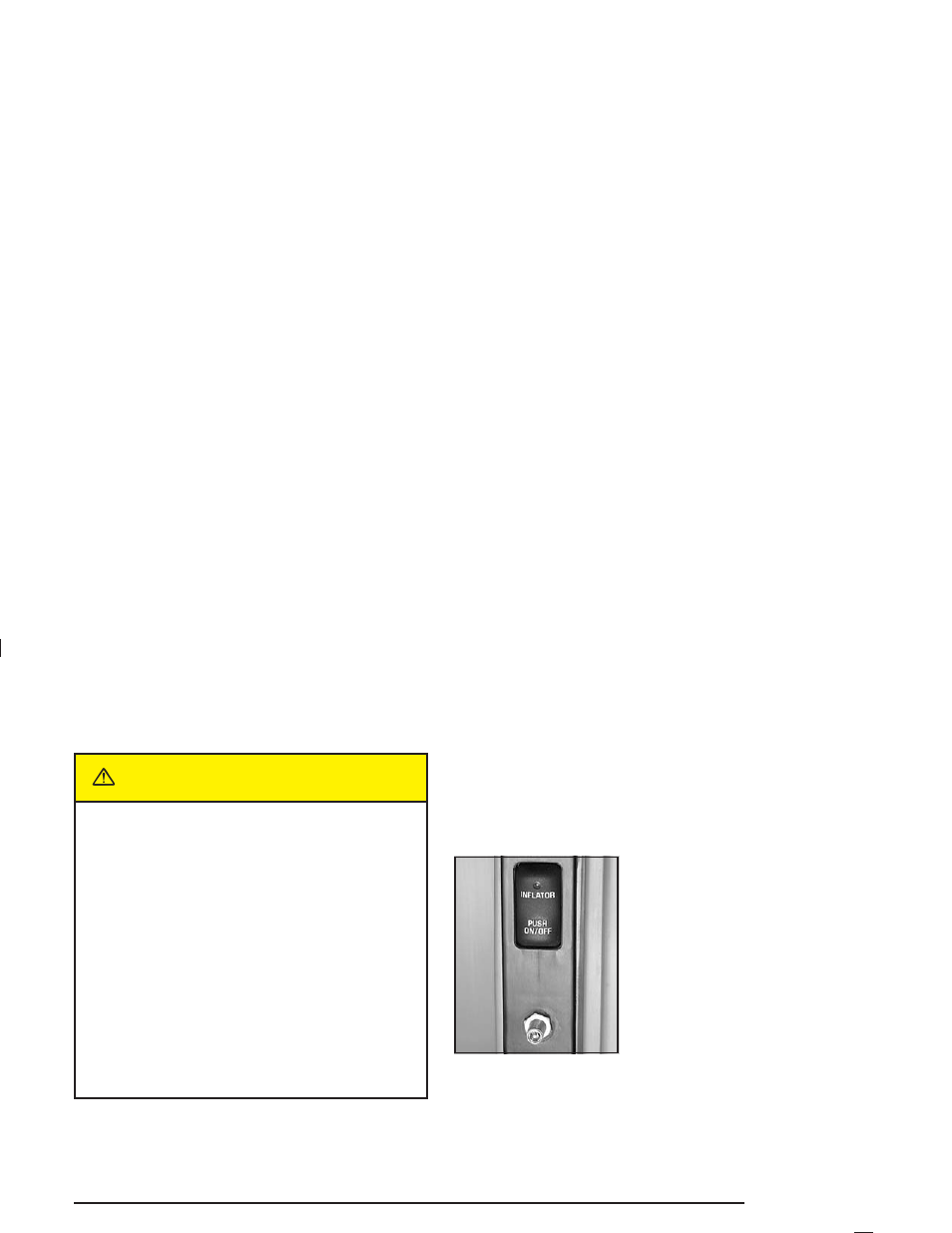 Tire chains, Accessory inflator, Tire chains -71 accessory inflator -71 | Caution | Oldsmobile 2004 Bravada User Manual | Page 335 / 420