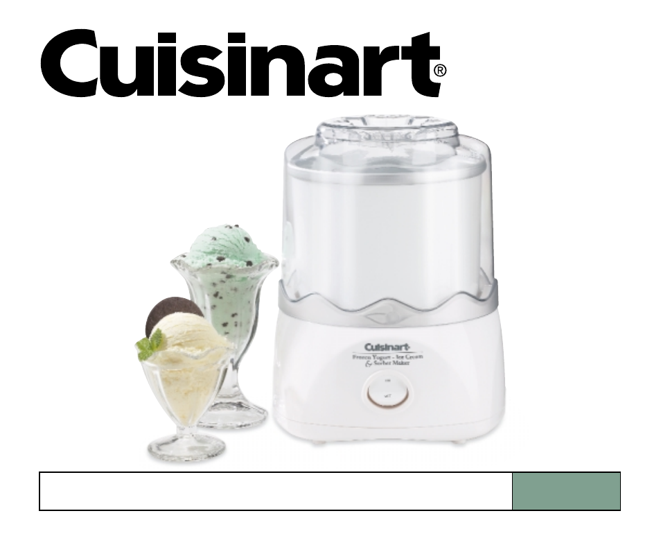 Cuisinart ICE-20 User Manual | 12 pages