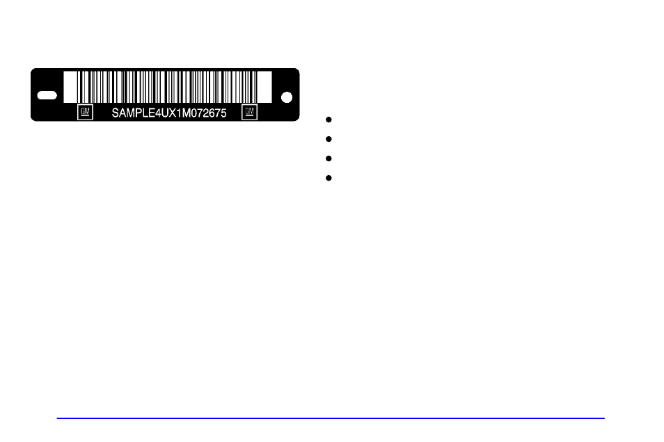 Vehicle identification number (vin), Engine identification, Service parts identification label | Oldsmobile 2002 Silhouette User Manual | Page 403 / 455