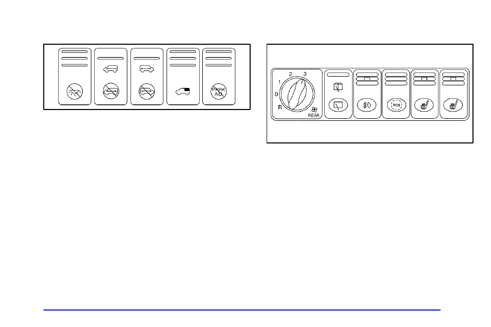 Overhead console switchbank, Instrument panel switchbank | Oldsmobile 2002 Silhouette User Manual | Page 97 / 455