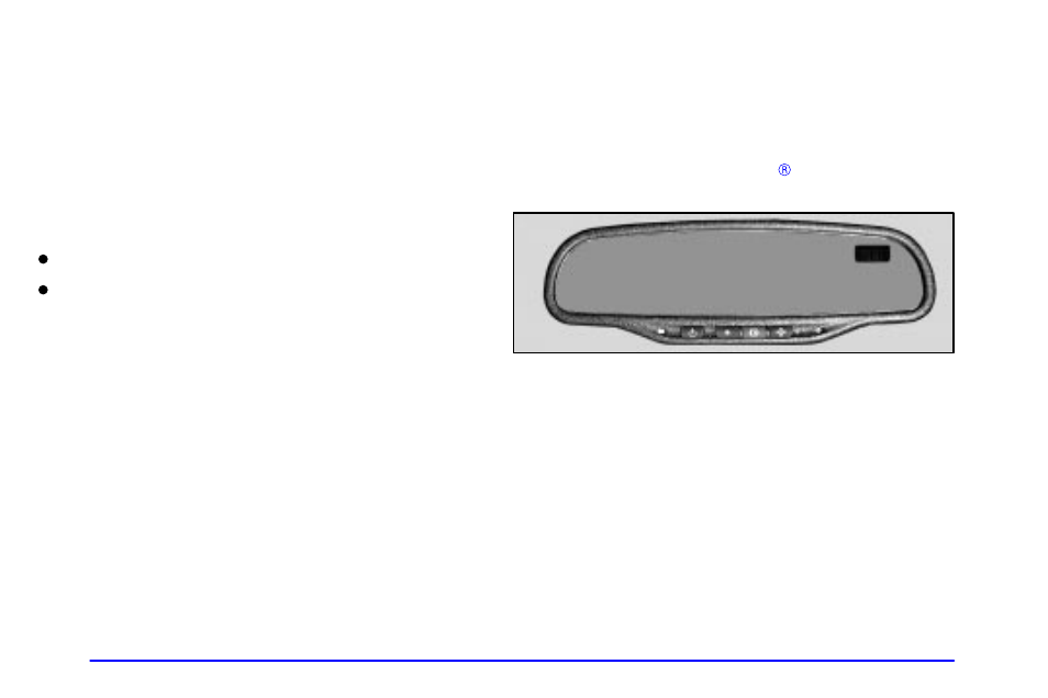 Battery run-down protection, Mirrors | Oldsmobile 2002 Bravada User Manual | Page 112 / 393