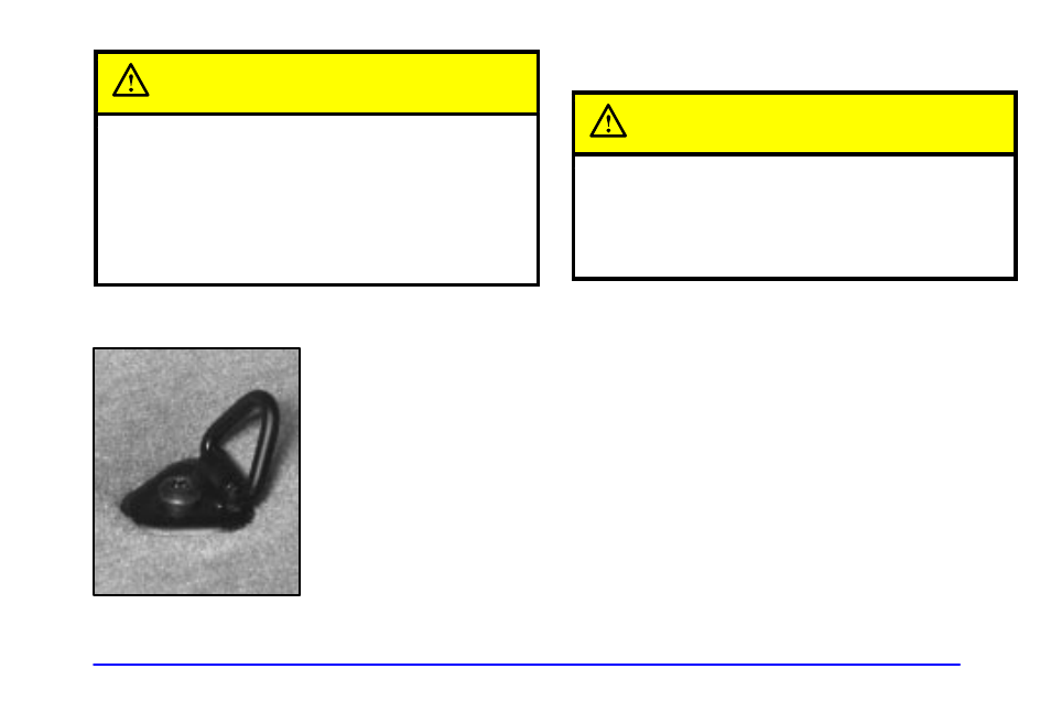 Cargo tie downs, Rear floor stowage lid, Caution | Oldsmobile 2002 Bravada User Manual | Page 119 / 393