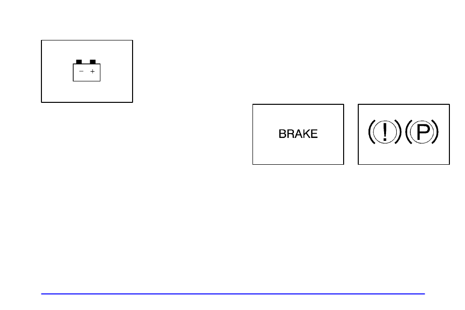 Battery warning light, Brake system warning light | Oldsmobile 2002 Aurora User Manual | Page 133 / 373