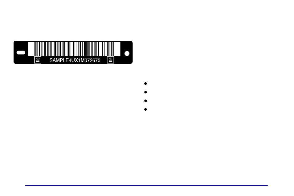 Vehicle identification number (vin), Engine identification, Service parts identification label | Oldsmobile 2002 Alero User Manual | Page 297 / 343