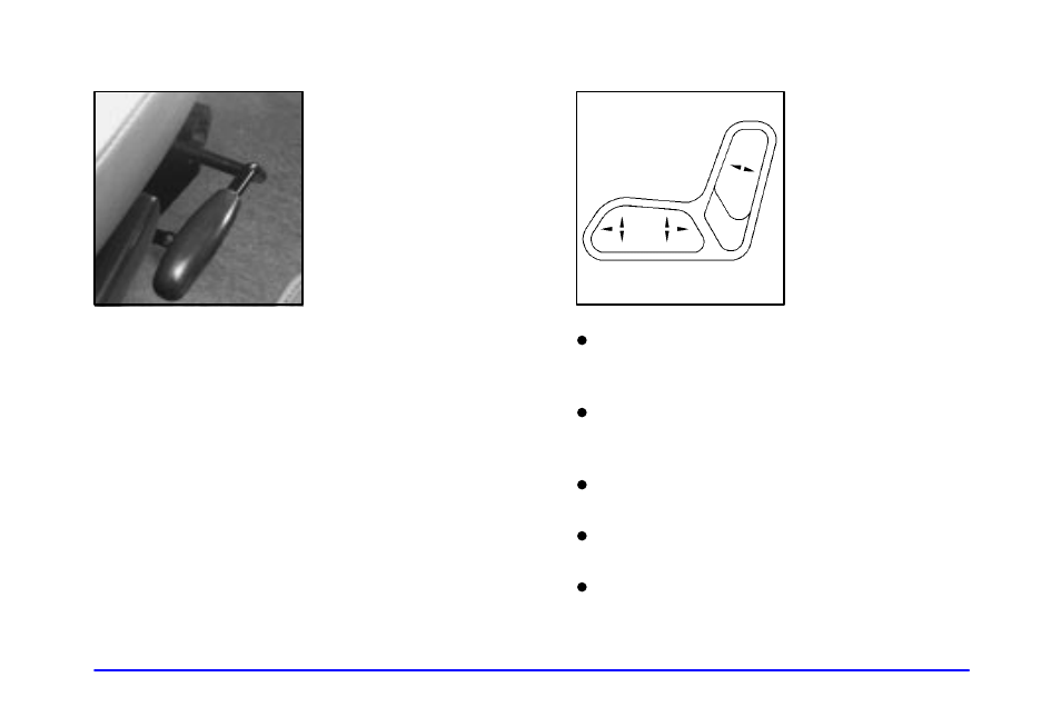 Manual front passenger seats, Way power seat (option) | Oldsmobile 2001 Silhouette User Manual | Page 15 / 436