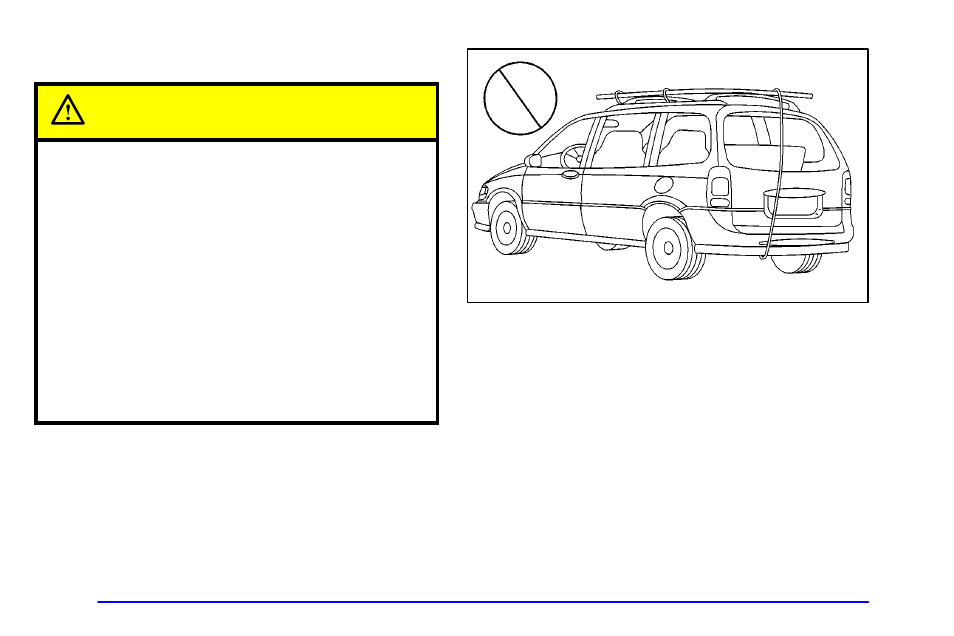 Luggage carrier (option), Caution | Oldsmobile 2001 Silhouette User Manual | Page 174 / 436