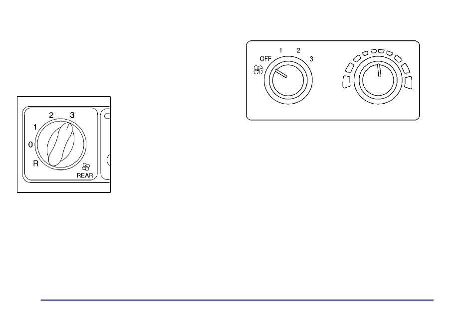 Rear fan control, Rear comfort controls | Oldsmobile 2001 Silhouette User Manual | Page 221 / 436