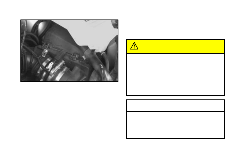 Engine air cleaner/filter, Caution, Notice | Oldsmobile 2001 Silhouette User Manual | Page 346 / 436