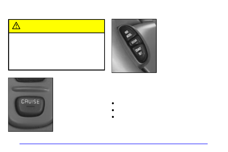 Setting cruise control, Caution | Oldsmobile 2001 Intrigue User Manual | Page 105 / 346