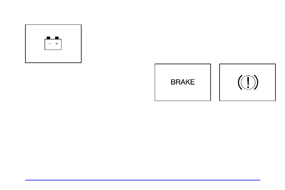 Charging system light, Brake system warning light | Oldsmobile 2001 Intrigue User Manual | Page 132 / 346