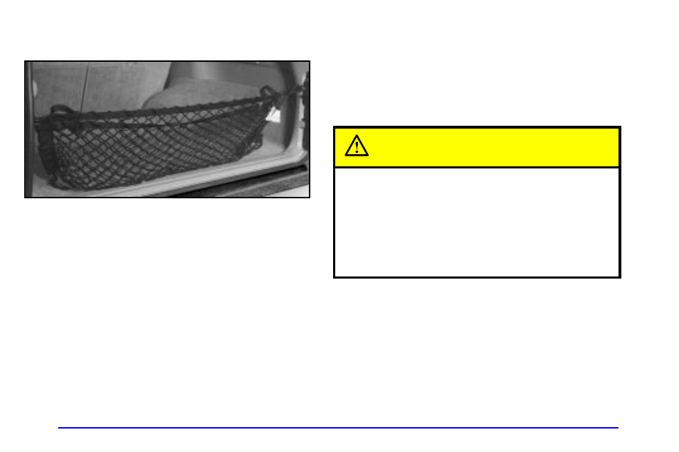 Convenience net, Cargo security shade, Caution | Oldsmobile 2001 Bravada User Manual | Page 115 / 371