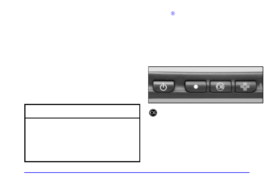Accessory power outlets, Onstar system (if equipped), Notice | Onstar, System (if equipped) | Oldsmobile 2001 Bravada User Manual | Page 120 / 371
