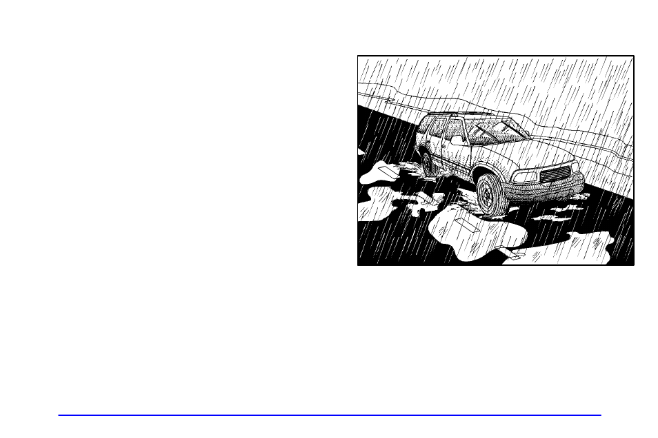 Driving in rain and on wet roads | Oldsmobile 2001 Bravada User Manual | Page 195 / 371