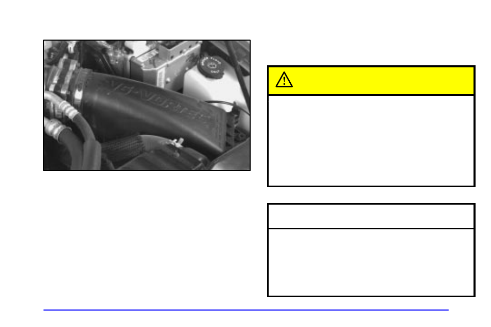 Engine air cleaner/filter, Caution, Notice | Oldsmobile 2001 Bravada User Manual | Page 261 / 371