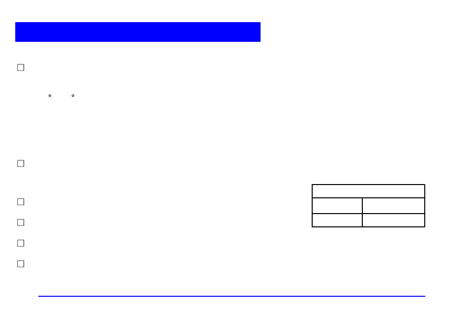 Long trip/highway scheduled maintenance | Oldsmobile 2001 Bravada User Manual | Page 339 / 371