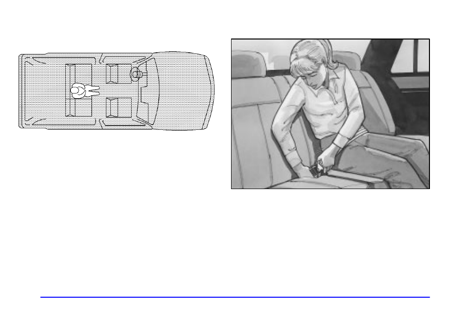 Center rear passenger position, Lap belt | Oldsmobile 2001 Bravada User Manual | Page 47 / 371