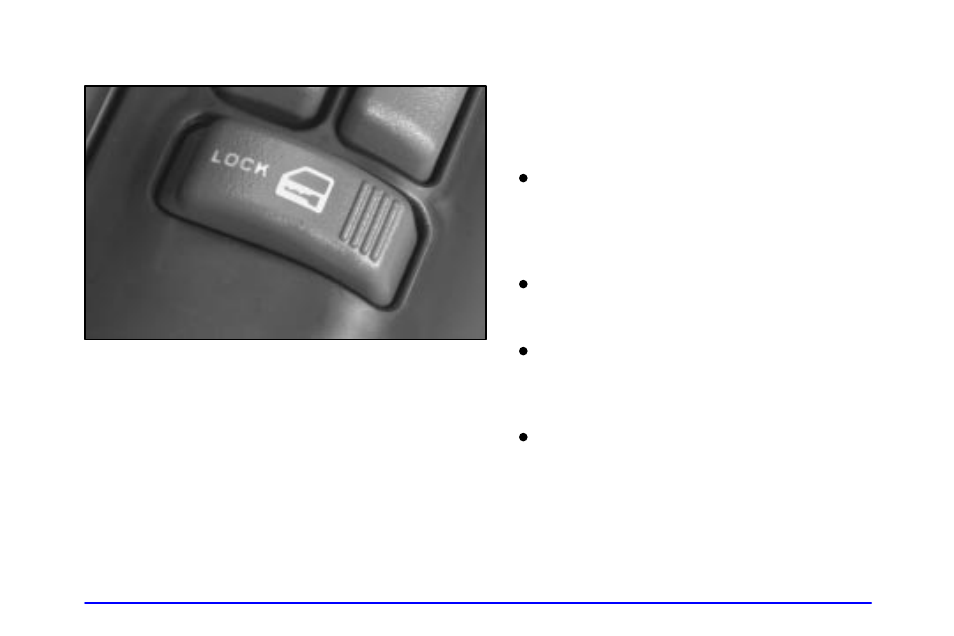 Power door locks, Programmable automatic door locks | Oldsmobile 2001 Bravada User Manual | Page 72 / 371