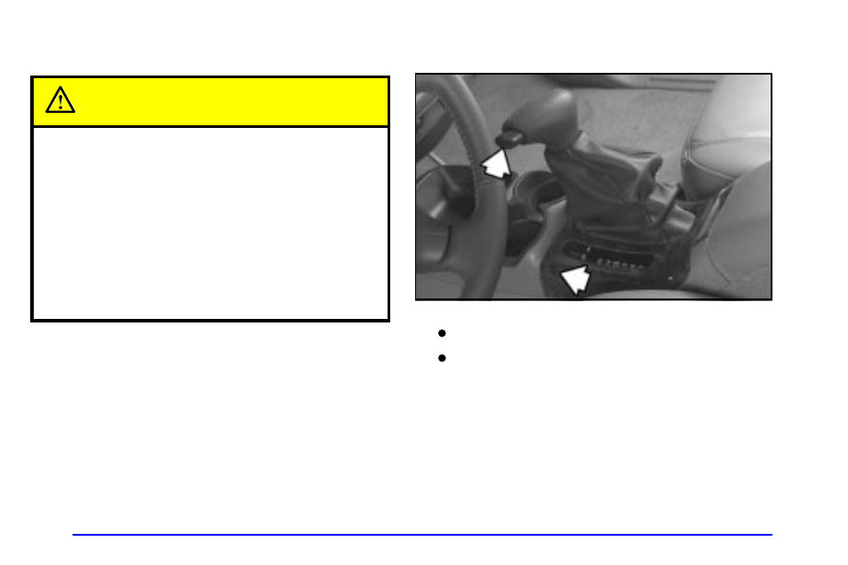 Shifting into park (p), Shifting into park (p) caution | Oldsmobile 2001 Bravada User Manual | Page 91 / 371