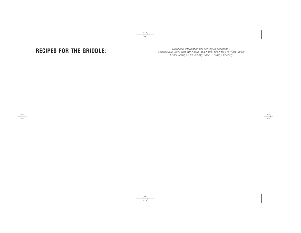 Recipes for the griddle, Blueberry ricotta pancakes, Multigrain pancakes | Cuisinart CGG-2C User Manual | Page 11 / 16