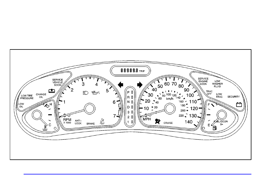 Instrument panel cluster | Oldsmobile 2001 Alero User Manual | Page 126 / 340