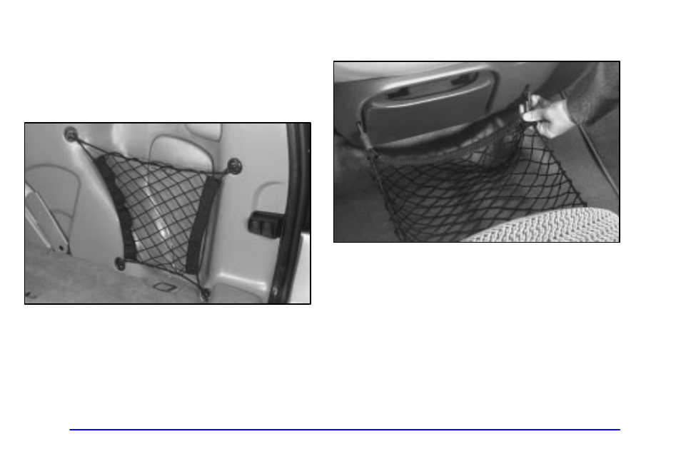 Side convenience nets front seat storage net | Oldsmobile 2000 Silhouette User Manual | Page 178 / 422