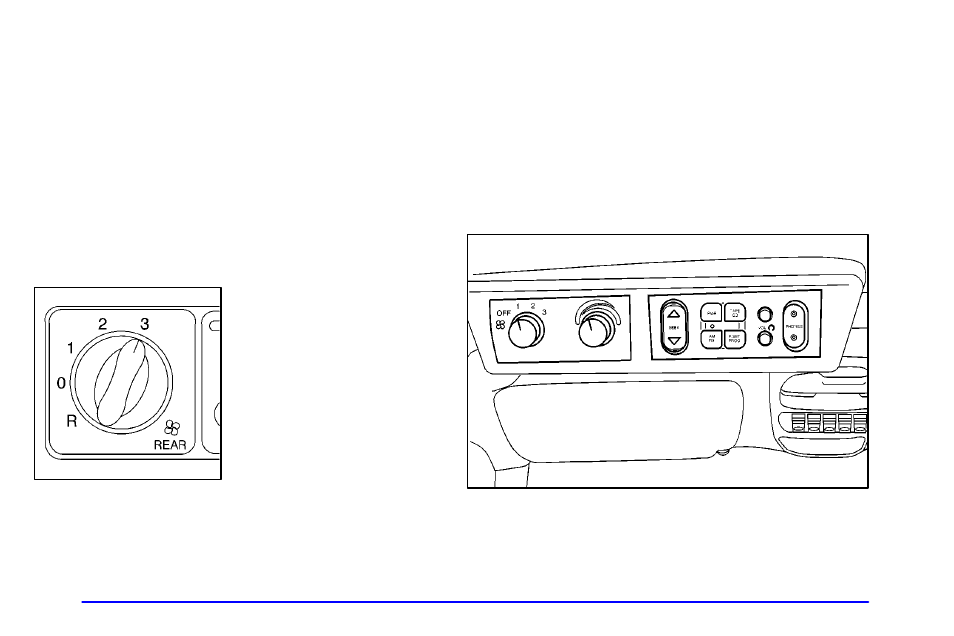 Rear fan control, Rear comfort controls | Oldsmobile 2000 Silhouette User Manual | Page 213 / 422