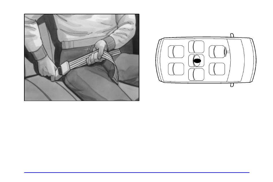 Center passenger position (bucket seat), Lap belt | Oldsmobile 2000 Silhouette User Manual | Page 67 / 422