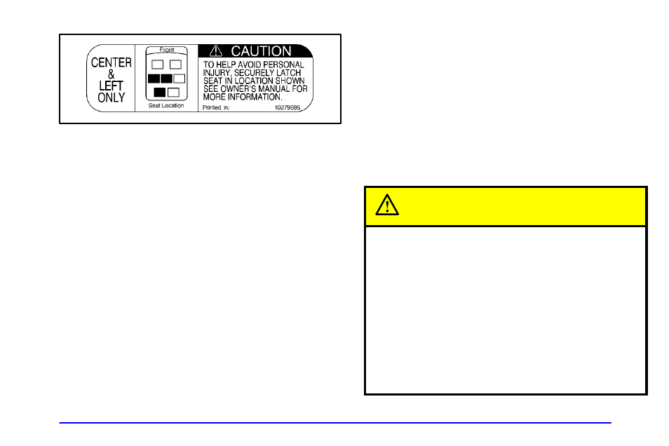 Children, Smaller children and babies, Caution | Oldsmobile 2000 Silhouette User Manual | Page 69 / 422