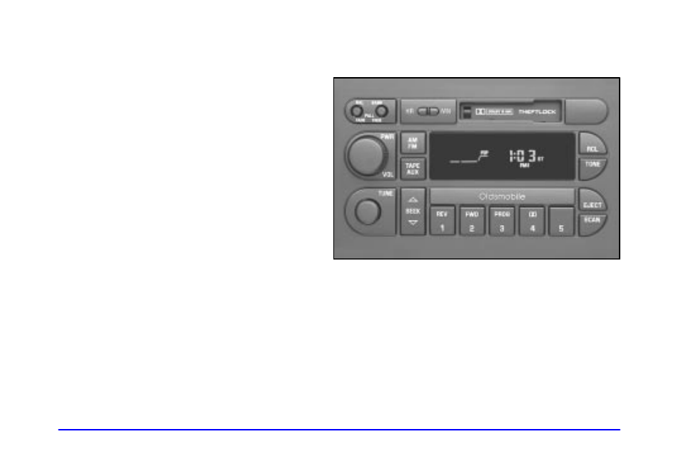 Audio systems, Setting the clock, Playing the radio | Fm stereo with cassette tape player and, Automatic tone control | Oldsmobile 2000 Intrigue User Manual | Page 150 / 348