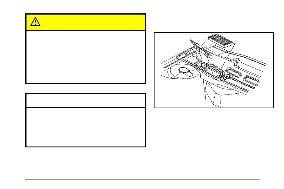 Passenger compartment air filter (if equipped), Caution, Notice | Oldsmobile 2000 Intrigue User Manual | Page 261 / 348