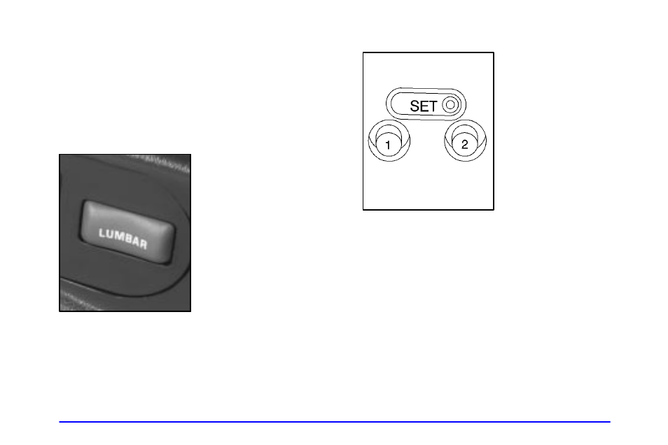 Power lumbar control, Memory seat (if equipped) | Oldsmobile 2000 Bravada User Manual | Page 16 / 364