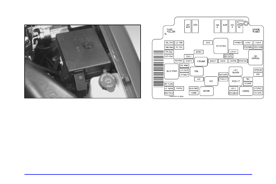 Engine compartment fuse block | Oldsmobile 2000 Bravada User Manual | Page 295 / 364