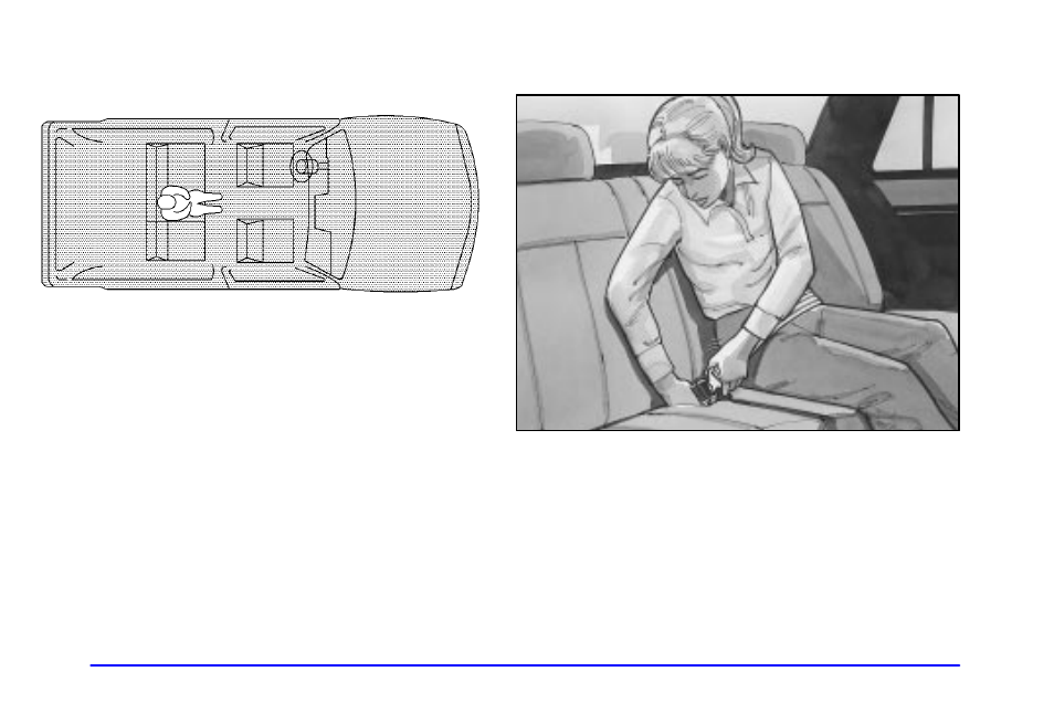 Center rear passenger position, Lap belt | Oldsmobile 2000 Bravada User Manual | Page 47 / 364