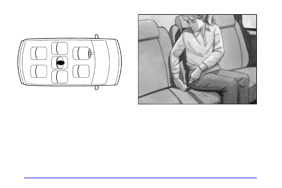 Center passenger position (bucket seat) | Oldsmobile 1999 Silhouette User Manual | Page 60 / 432