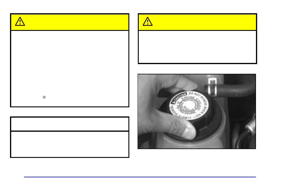 Caution, Notice | Oldsmobile 1999 Intrigue User Manual | Page 222 / 360