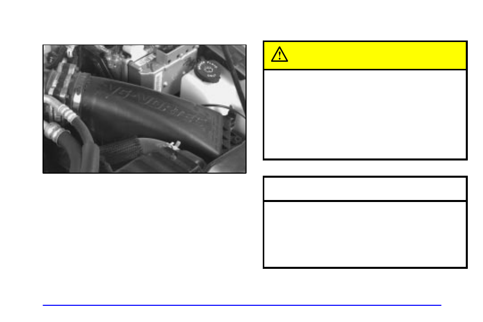 Engine air cleaner/filter, Caution, Notice | Oldsmobile 1999 Bravada User Manual | Page 249 / 368