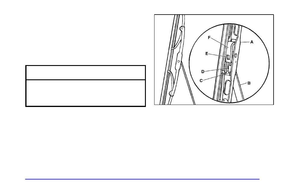 Windshield wiper blade replacement, Notice | Oldsmobile 1999 Bravada User Manual | Page 269 / 368