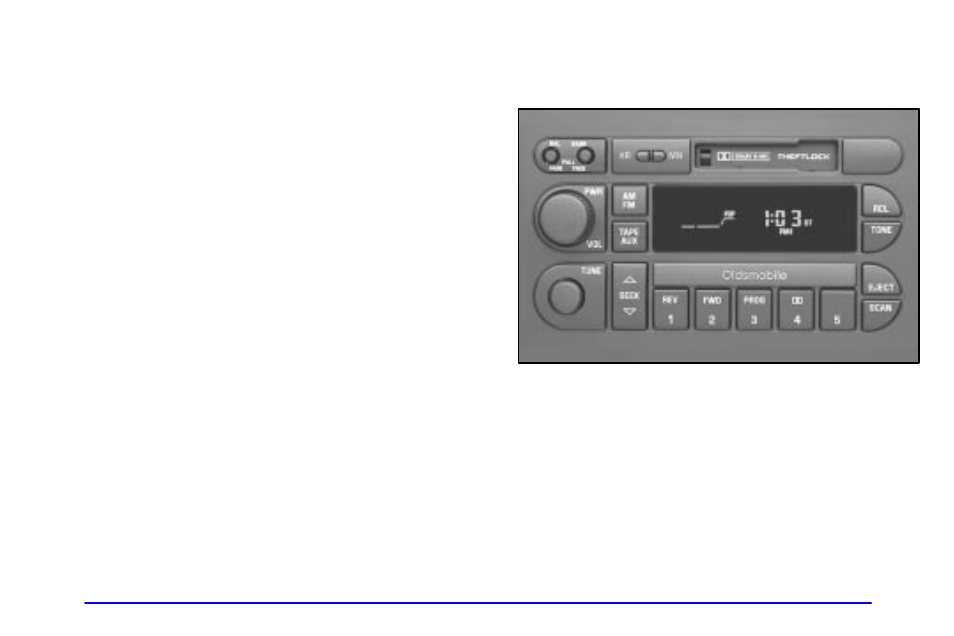 Fm stereo with cassette tape player and | Oldsmobile 1999 Alero User Manual | Page 137 / 328
