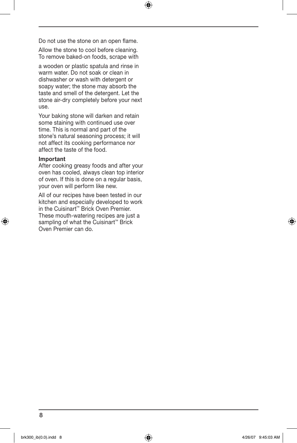 Cuisinart BRK-300 User Manual | Page 8 / 33