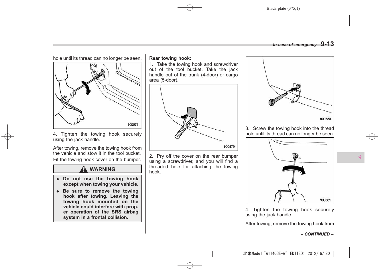 Subaru 2013 Impreza User Manual | Page 361 / 463